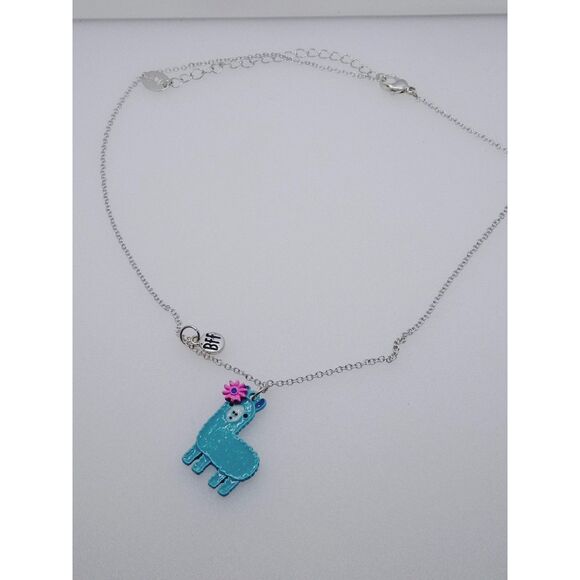 CLAIRE'S Kids Jewelry 2 Necklace Llama and Eifel Tower Pendants - Picture 6 of 8